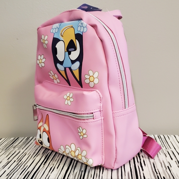 Bluey and Bingo Pink Vegan Leather Backpack - Picture 3 of 7